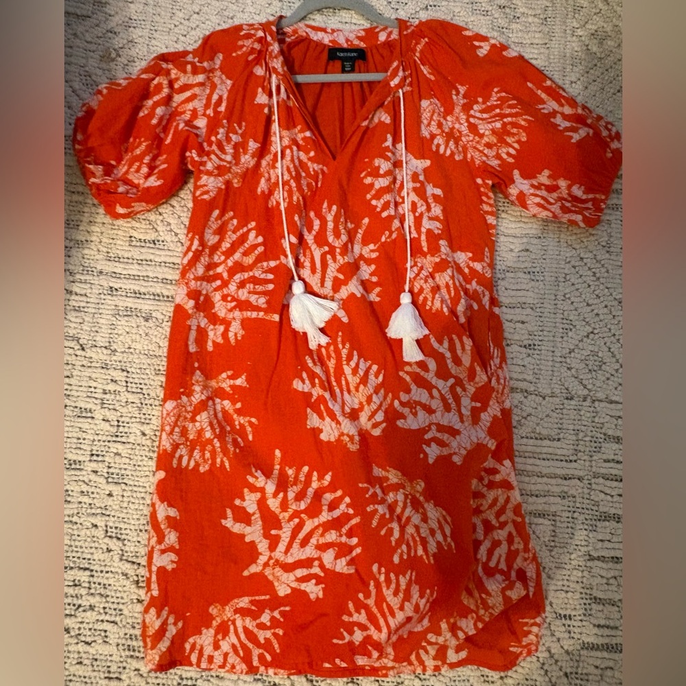 Karen Kane Coral-Print Dress NWOT